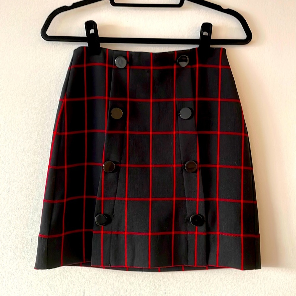 Loft plaid pencil skirt